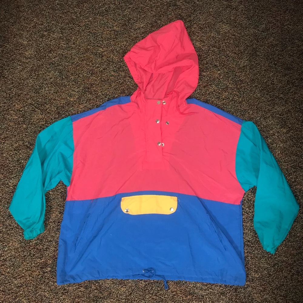 Multicolored raincoat